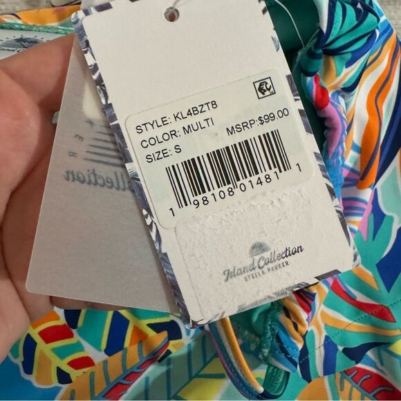 Island Collection Caribbean Tummy Control Strap Swimsuit Set - Picture 8 of 8